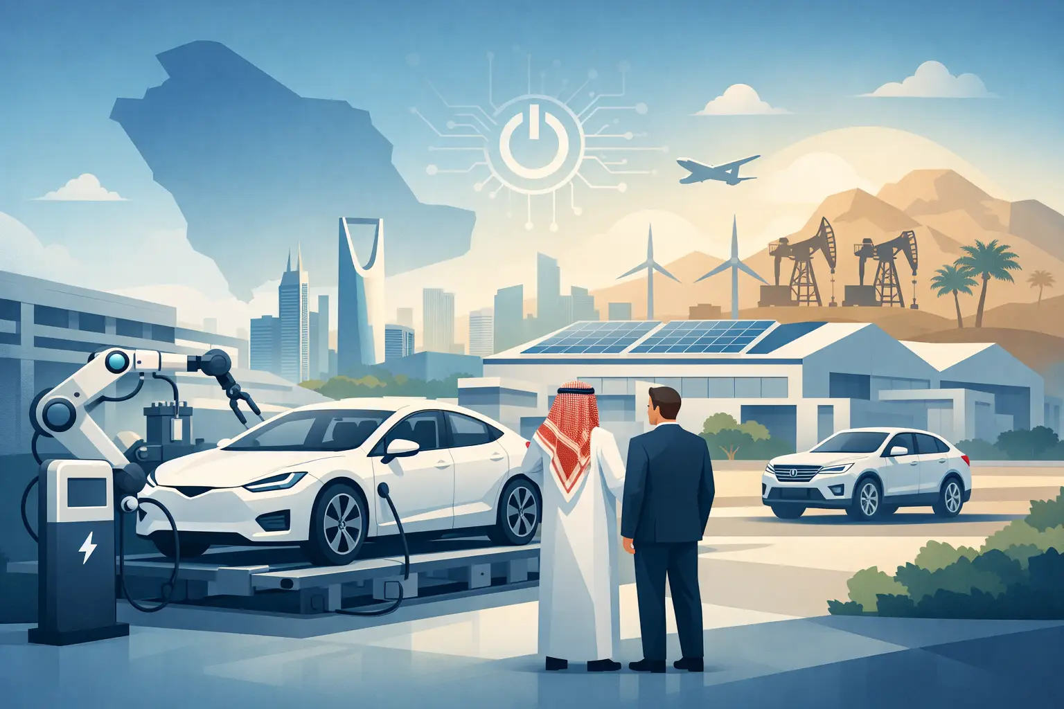 تصنيع المركبات الكهربائية في السعودية ودوره في التنمية الصناعية